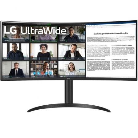 Monitor Profesional Ultrapanorámico Curvo LG 34WR55QC-B 34'/ WQHD/ Regulable en altura/ Negro Monitor Profesional Ultrapanorámico Curvo LG 34WR55QC-B 34'/ WQHD/ Regulable en altura/ Negro